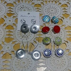 New Snap Buttons earrings with Snap Chunks